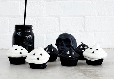 Ghostly Vegan Halloween Cupcakes