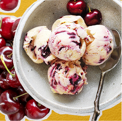Vegan Cherry Ripple Ice Cream Recipe