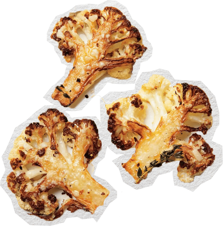 Roasted cauliflower florets